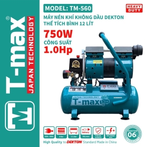 Máy nén khí không dầu Tmax TM 560 - 12 L 1 HP 